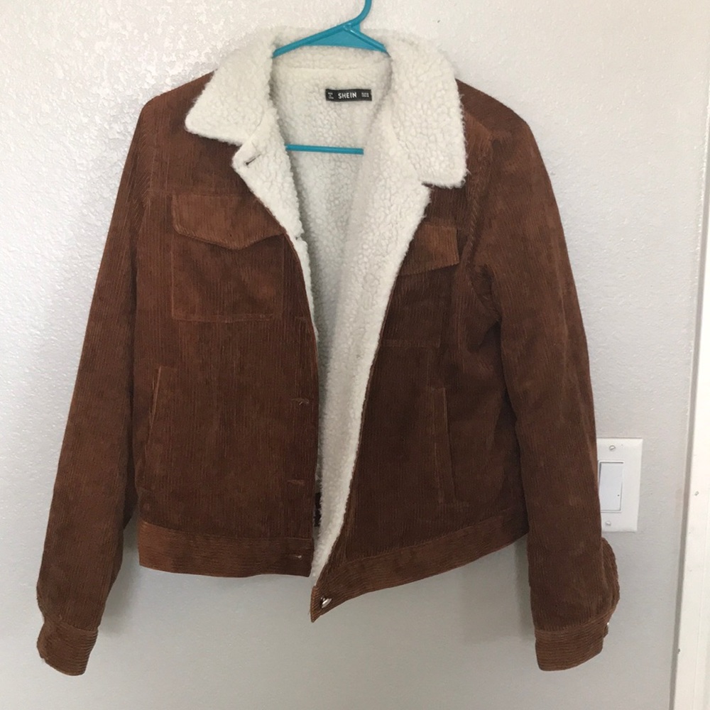 Sherpa lined corduroy jacket.